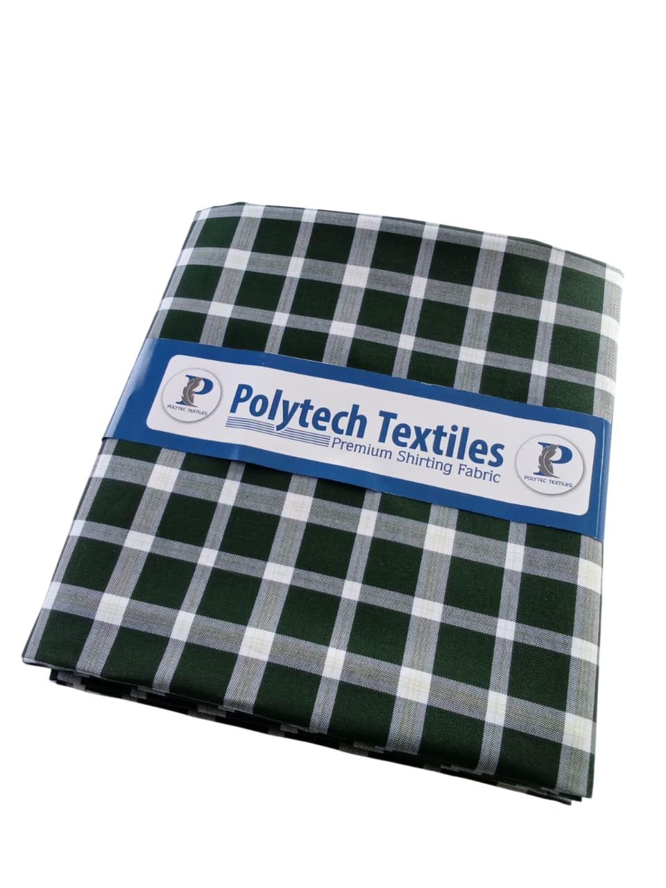 327-Polytech Textiles Pure Cotton Unstitched Shirting Fabric, Dark Green with White Checks, 1.6 Metres, Regular Fit, Casual Style, for Men-image-34