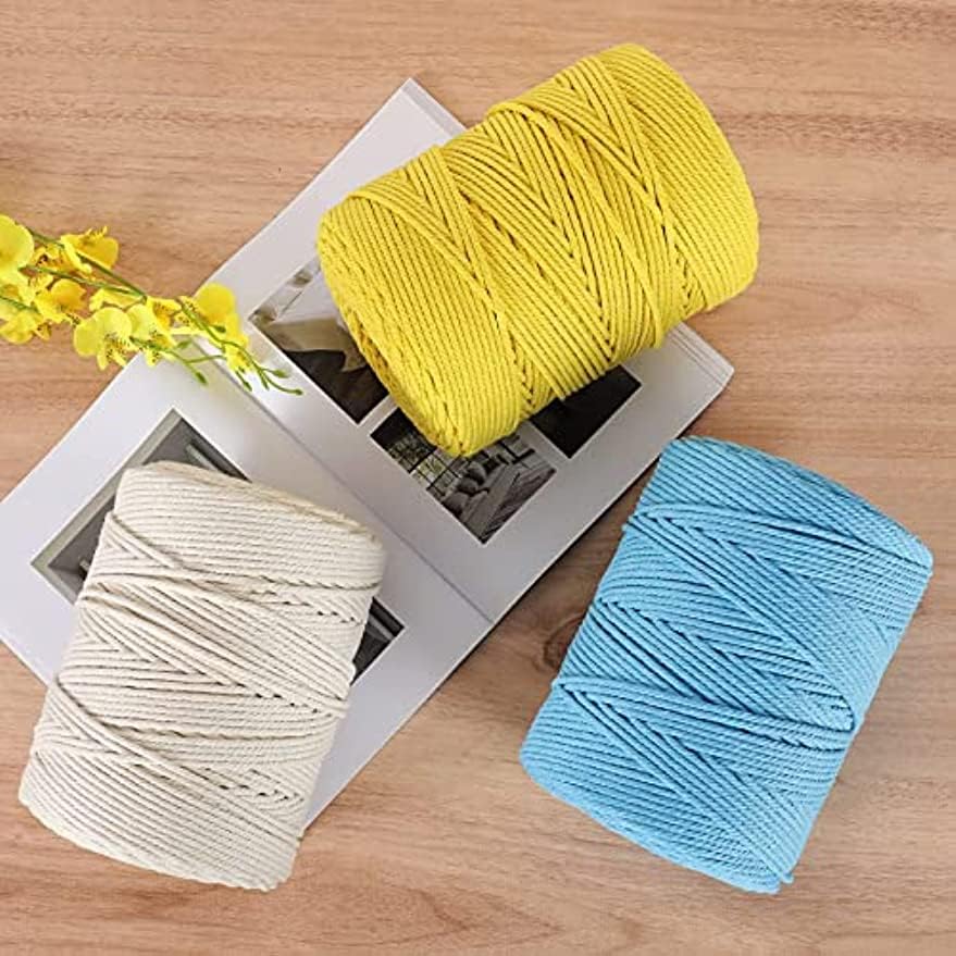 Ręcznie robiona dekoracja boho 4 mm kolorowy bawełniany sznurek sznurek skręcony sznurek makramowy DIY dekoracja ślubna do domu dostawa 100 metrów