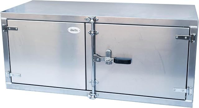 Inspirer Studio UVITA Series 60"x24"x24" Aluminum Truck Tool Box, Heavy Duty Underbody Trailer Storage Box with Lockable Dual Doors, Weatherproof Toolbox for Semi Trucks, Flatbeds & Pickups