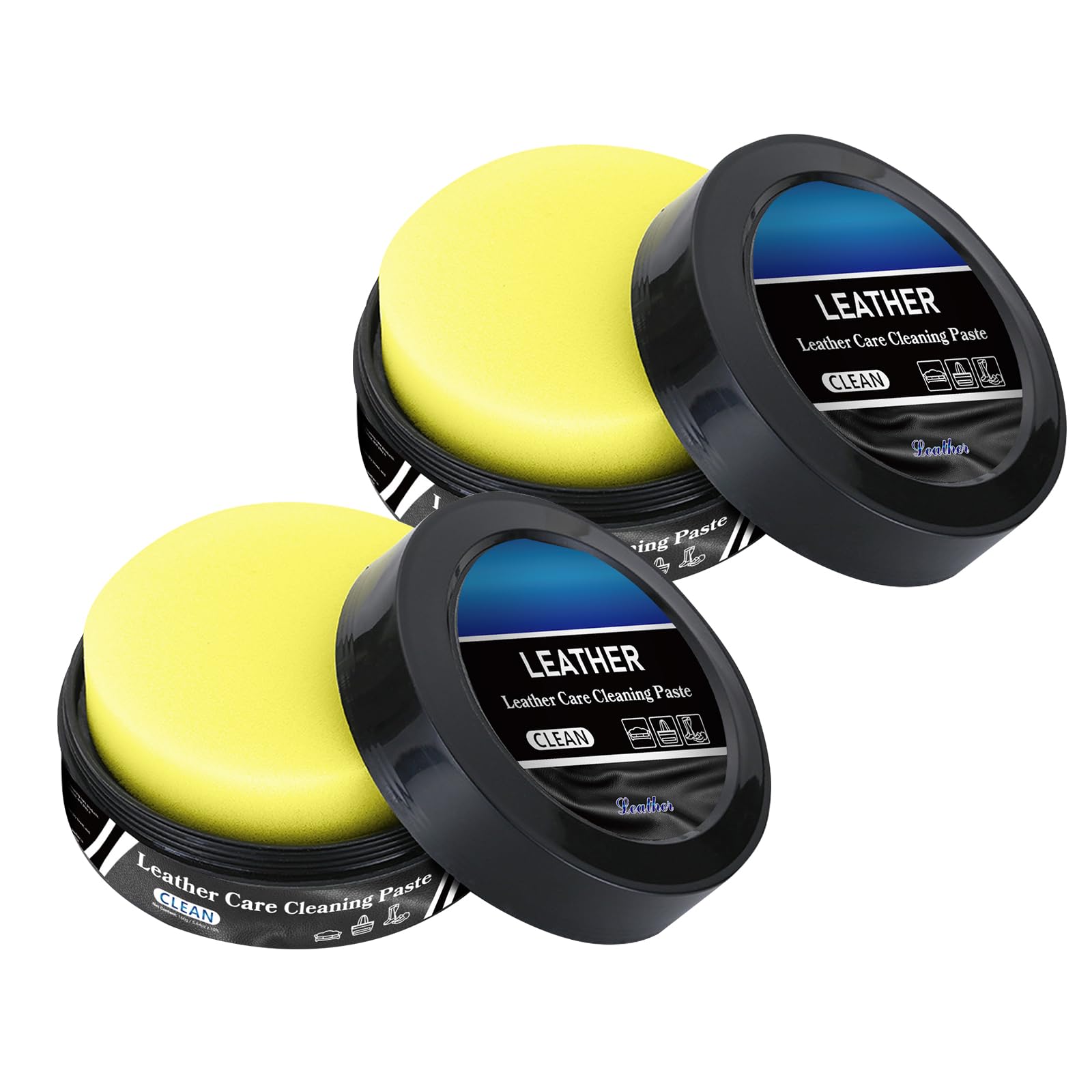2Pcs Leader Cleaning and Care Cream & Cleaning Paste for Leather Care, Automotive Interior Leather Cleaning Cream, Leather Repair Kit Car Interior, Car Leather Conditioner Oil Paste
