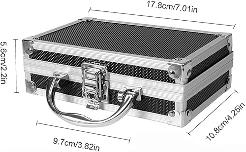 Miniatura 2 de Estuche de transporte de aluminio mini estuche de aluminio maletín de espuma estuche de transporte estuche de herramientas portátil 7087 x 4331 x