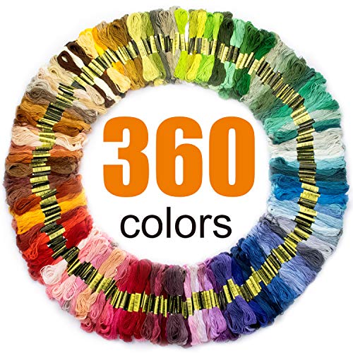 LOVIMAG Premium Rainbow Color Embroidery Floss with Cotton for Cross Stitch Threads, Bracelet Yarn, Craft Floss, Embroidery Floss Set