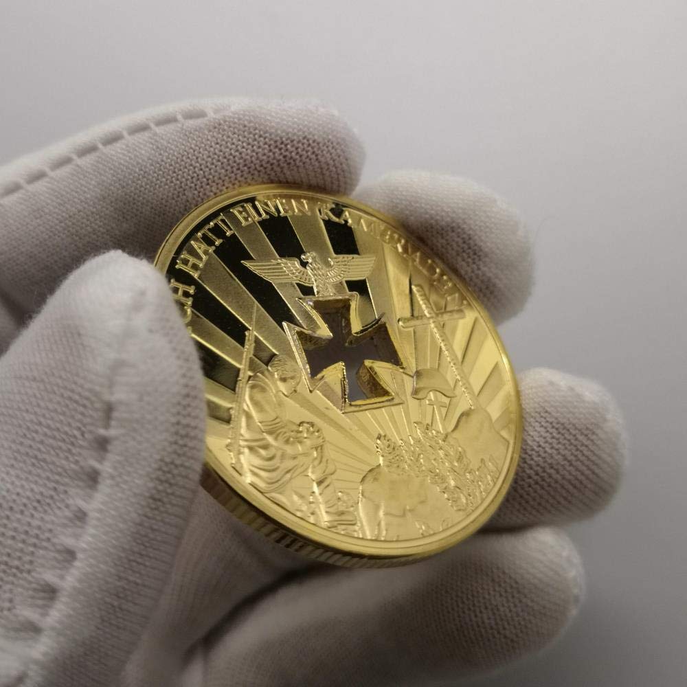 dadi Hollow commemorative coin 1914 1945 GERMAN Iron cross HOLE 24k .999  GOLD CLAD bullion Coin : Amazon.co.uk: Toys & Games