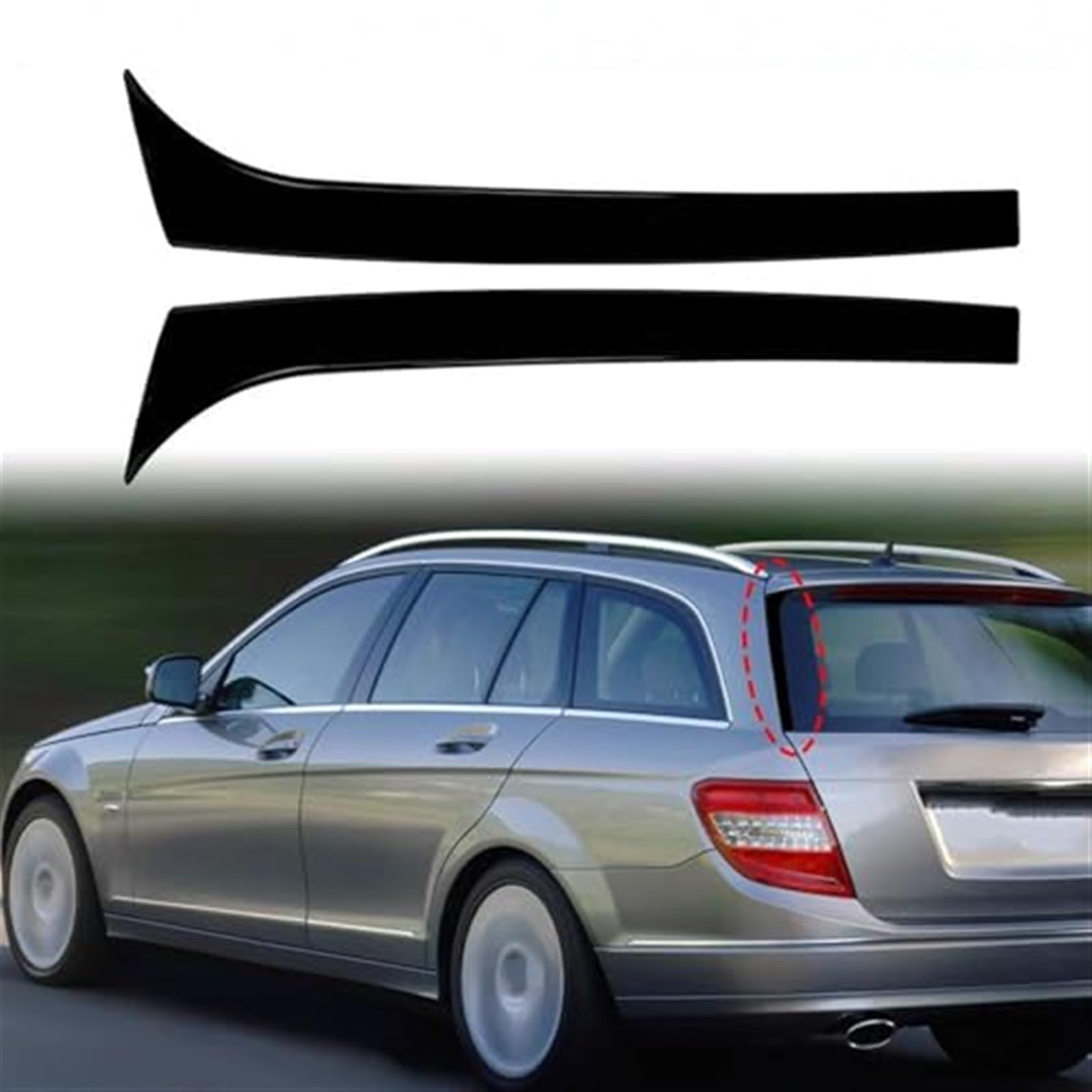 Spoiler for auto, for, Classe C W204 Variant Wagon 2007-2014