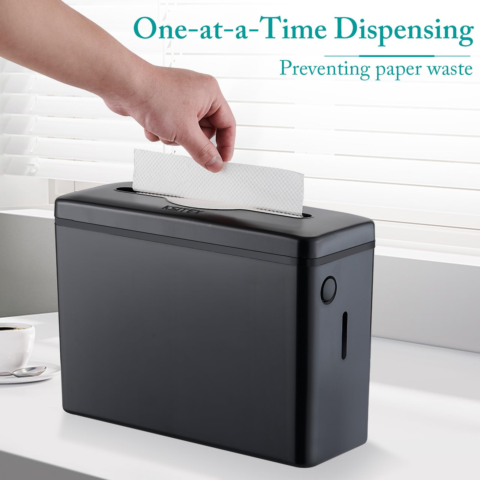 Dispensador de Toallas de Papel de Mostrador, Gran Capacidad para Baño, Cocina y Hogar, Dispensador de Servilletas Trifold/C Fold/Z Fold 300 Hojas, Plástico con Base Antideslizante,Negro