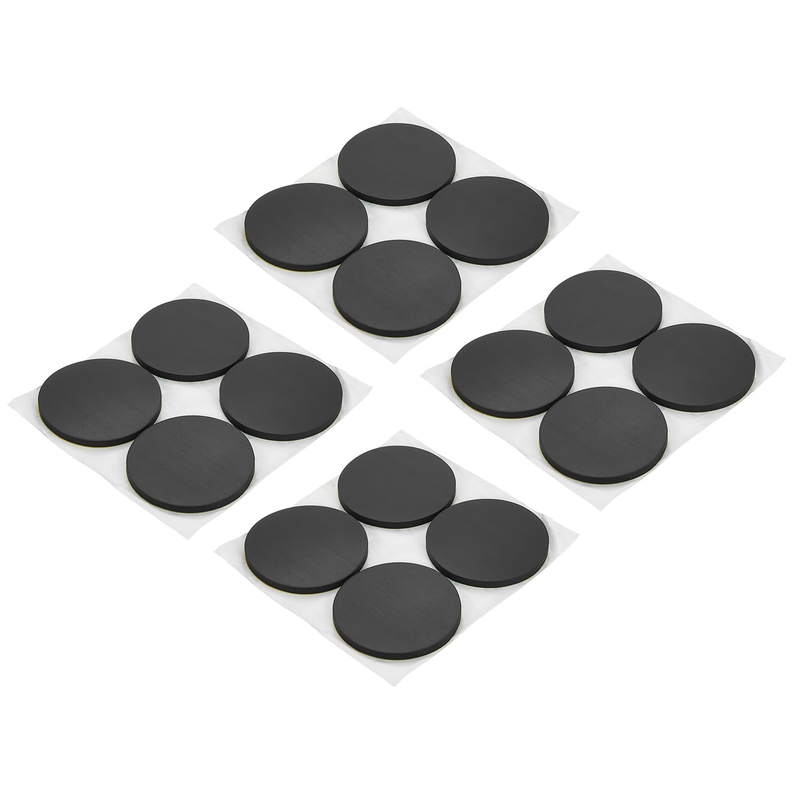 PATIKIL Non Slip Furniture Pads 2" (50mm x 3mm), 16 Pcs Adhesive Backed Round Rubber Feet Anti-Scratch Rubber Furniture Grippers for Hardwood Floor Electronics Bed Drawers DIY