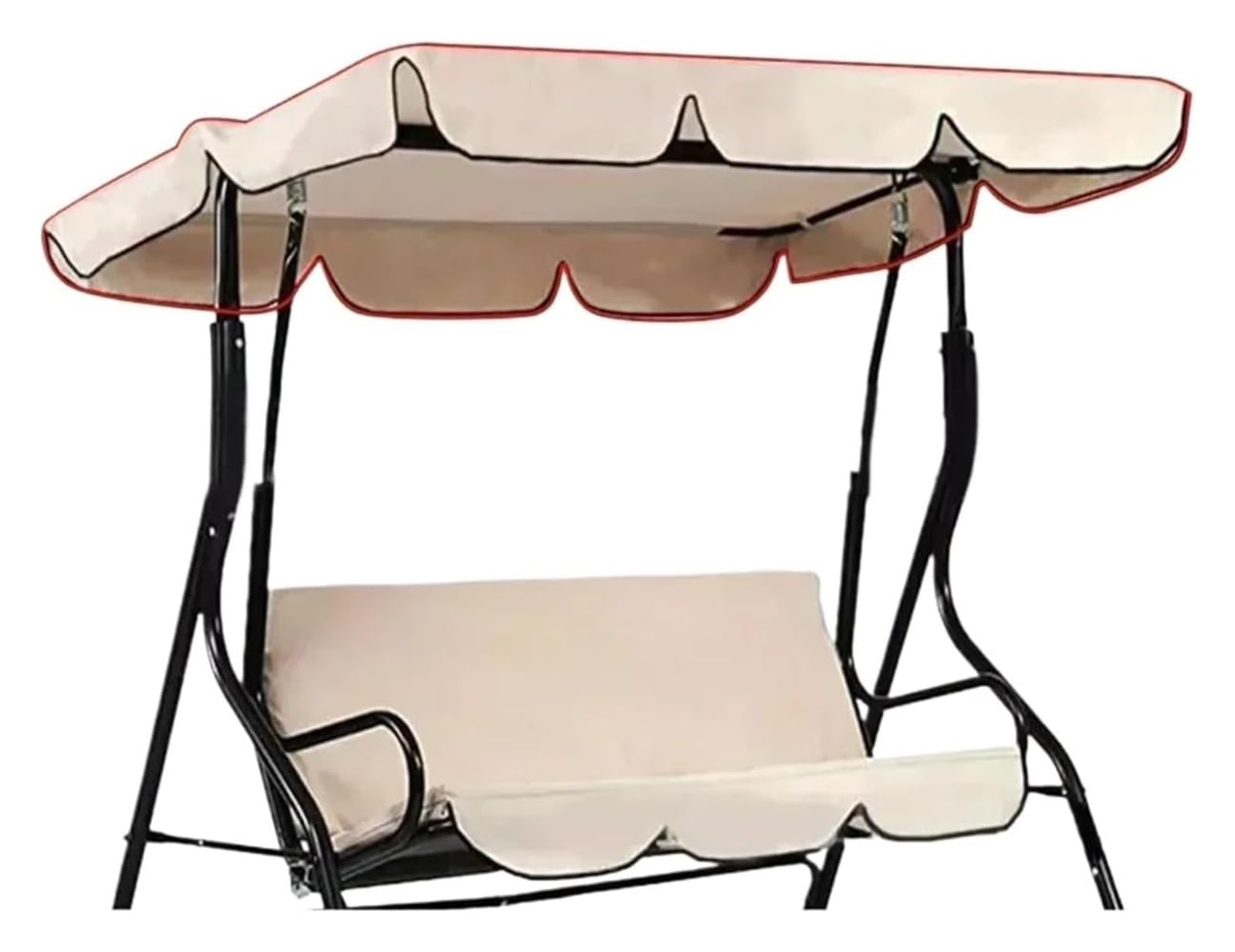 Qcknkmgg Beige Replacement Canopy For Outdoor Swing, Garden Swing Chair Canopy Replacement Rain Cover Multicolor