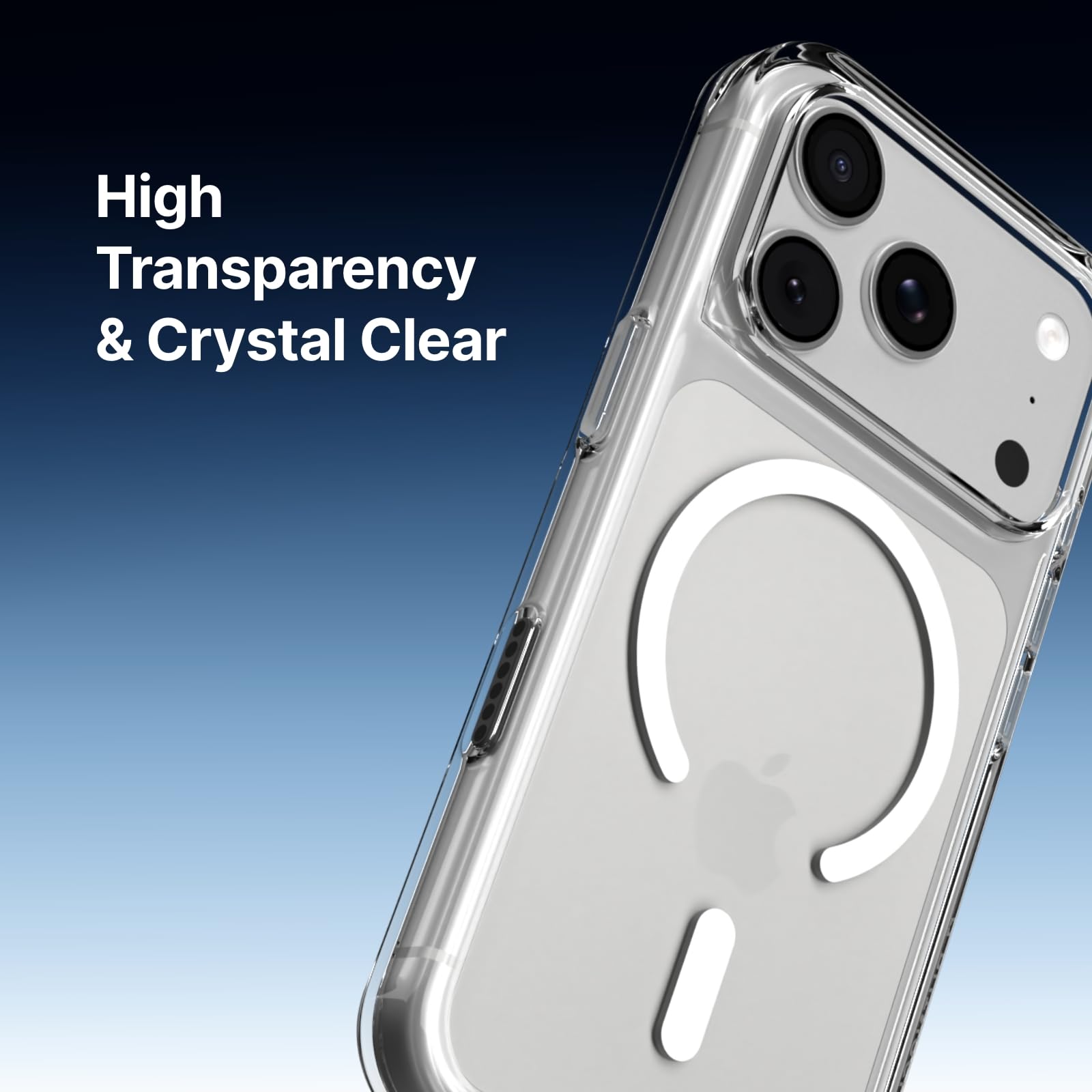 RHINOSHIELD Przezroczyste etui kompatybilne z MagSafe do iPhone'a 17 Pro Max, przezroczyste etui ochronne na telefon, doskonała siła magnetyczna, przekracza wojskowe standardy upadku, odporne na