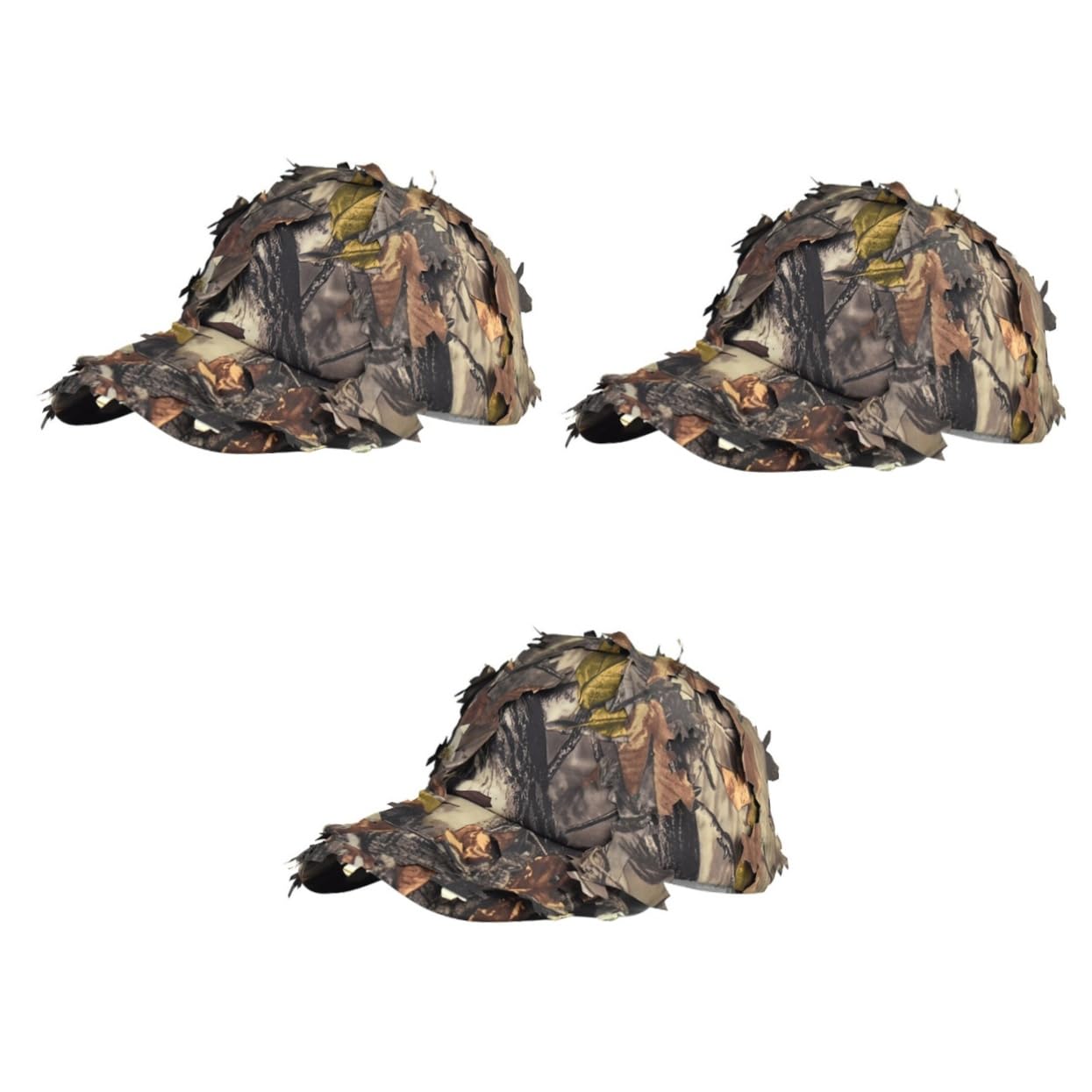 BESPORTBLE 3 Pezzi Mimetici Parasole Copri-Berretto da Baseball da Campeggio da Bosco da Escursionismo Grandi Oversize Cappelli da Pesca All'Aperto Cappelli da
