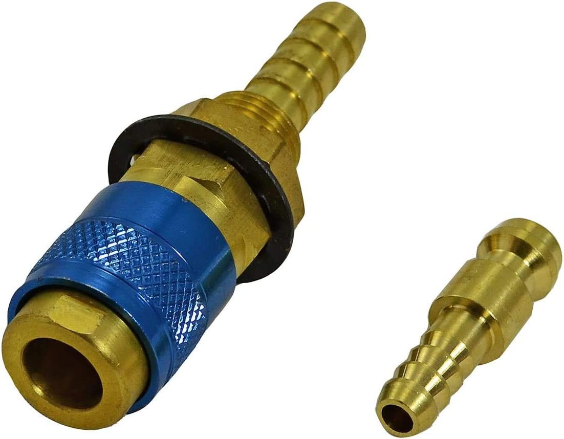 RIVERWELD Argon Quick Connect Fittings Hose Connector for QQ300 PTA DB SR WP 17 18 26 TIG Welding Torch Blue Color