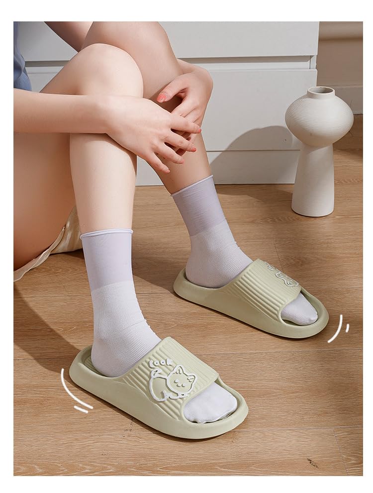 Loizziuy Cute Bear Slippers for Women Breathable Non-slip Open-Toe Summer Slippers Home Outdoor Sandals for Comfort4