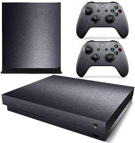 SkinNit Decal Sticker Skin For Xbox One X: Dark Grey