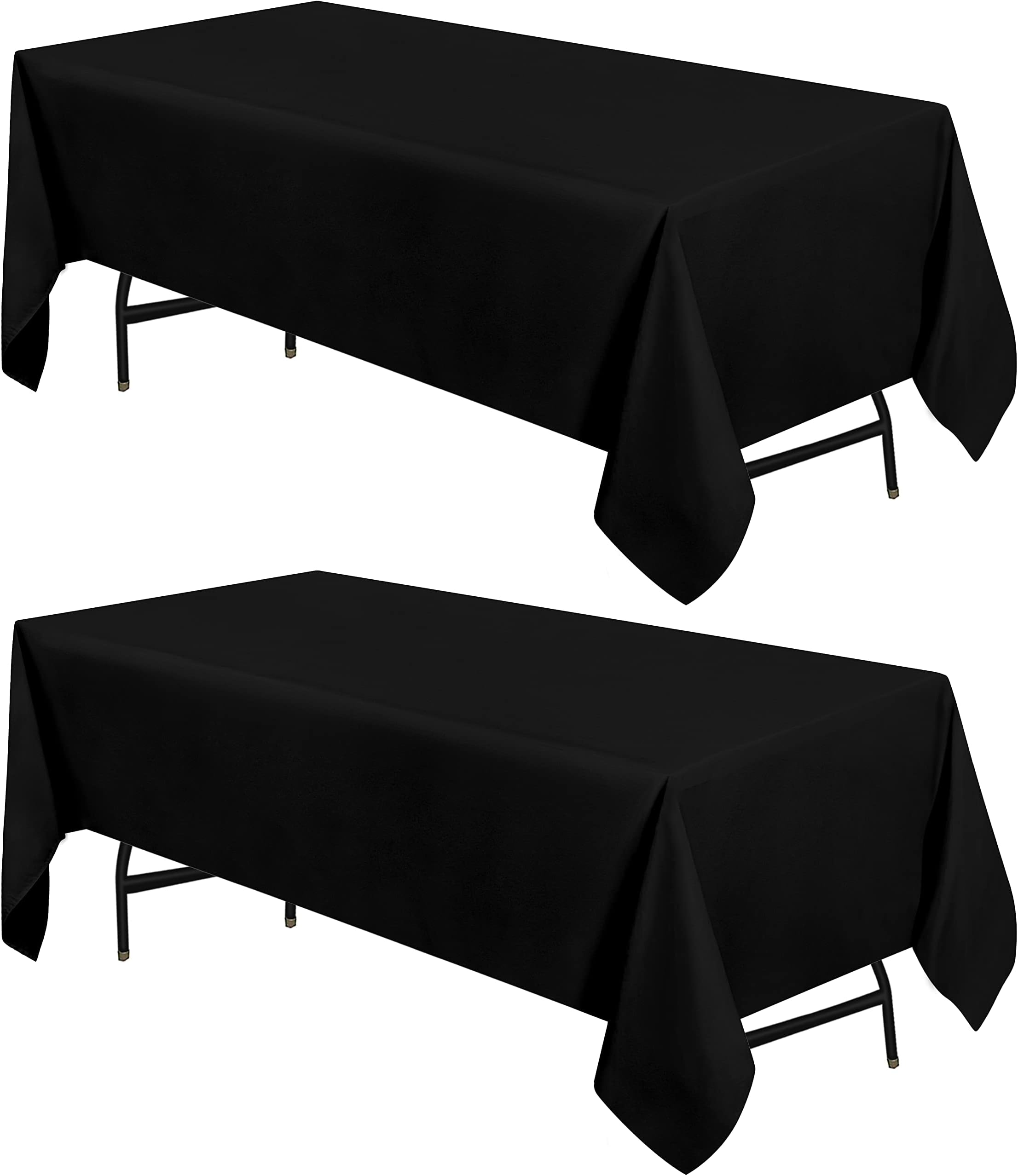 VitalCozy 10 Pack Tablecloths 90 x 156 Inch Polyester Table