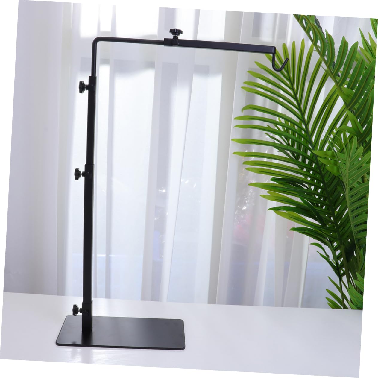 Happyyami Soporte de Luz para Reptiles en Negro de Hierro Tamaño L | Acuario y Pecera, Sostiene Lámparas de Calor, Uso en Terrario y Hábitat Acuático