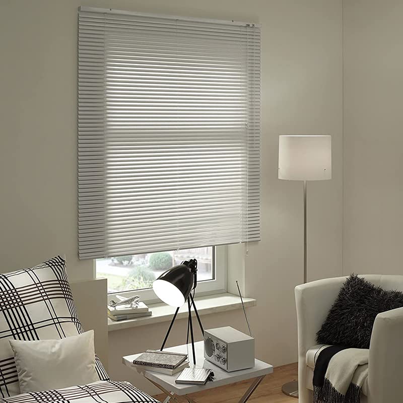 Virsus Tenda Veneziana in PVC 3789, colore Bianco, tenda parasole, fissaggio a muro, persiana regolabile in altezza e lamelle inclinabili per proteggere dalla luce e caldo, per finestre (100x160 cm)