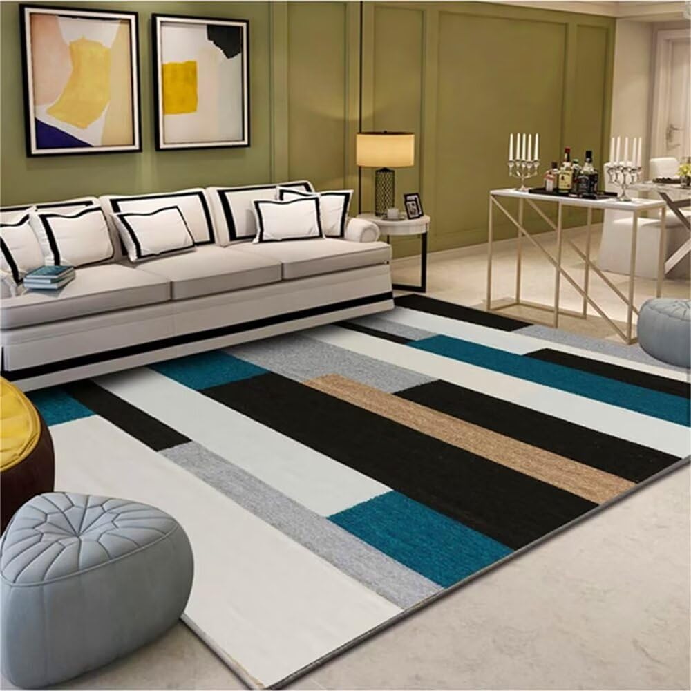 Tapis chambre ado fille cocooning et insonorisé géométrique 160x230