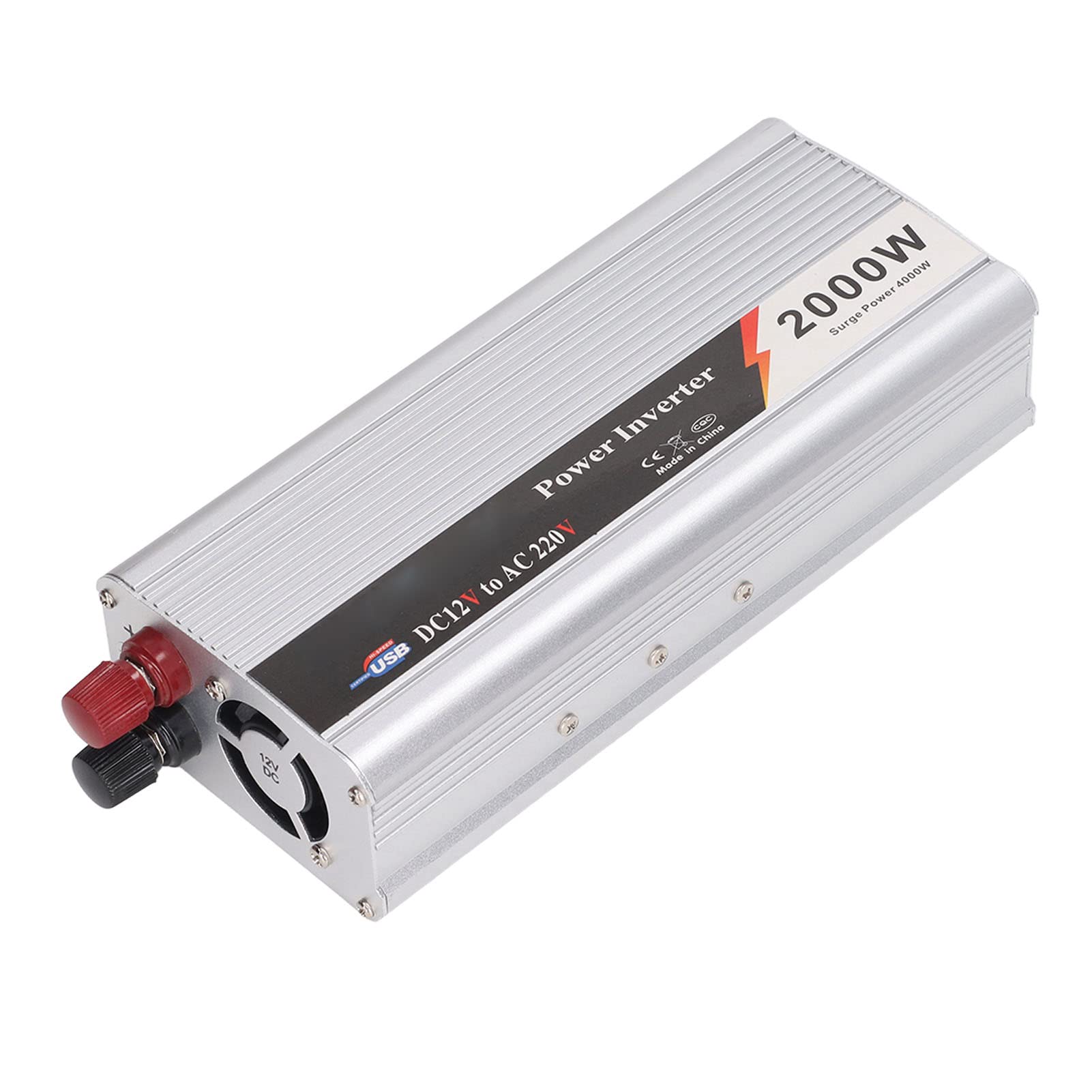 Onduleur de Puissance de Voiture 5V 2000W, Alimentation de Voiture, Onduleur Automobile 230V Dc12V, Onduleur de Véhicule, Onduleur Automobile
