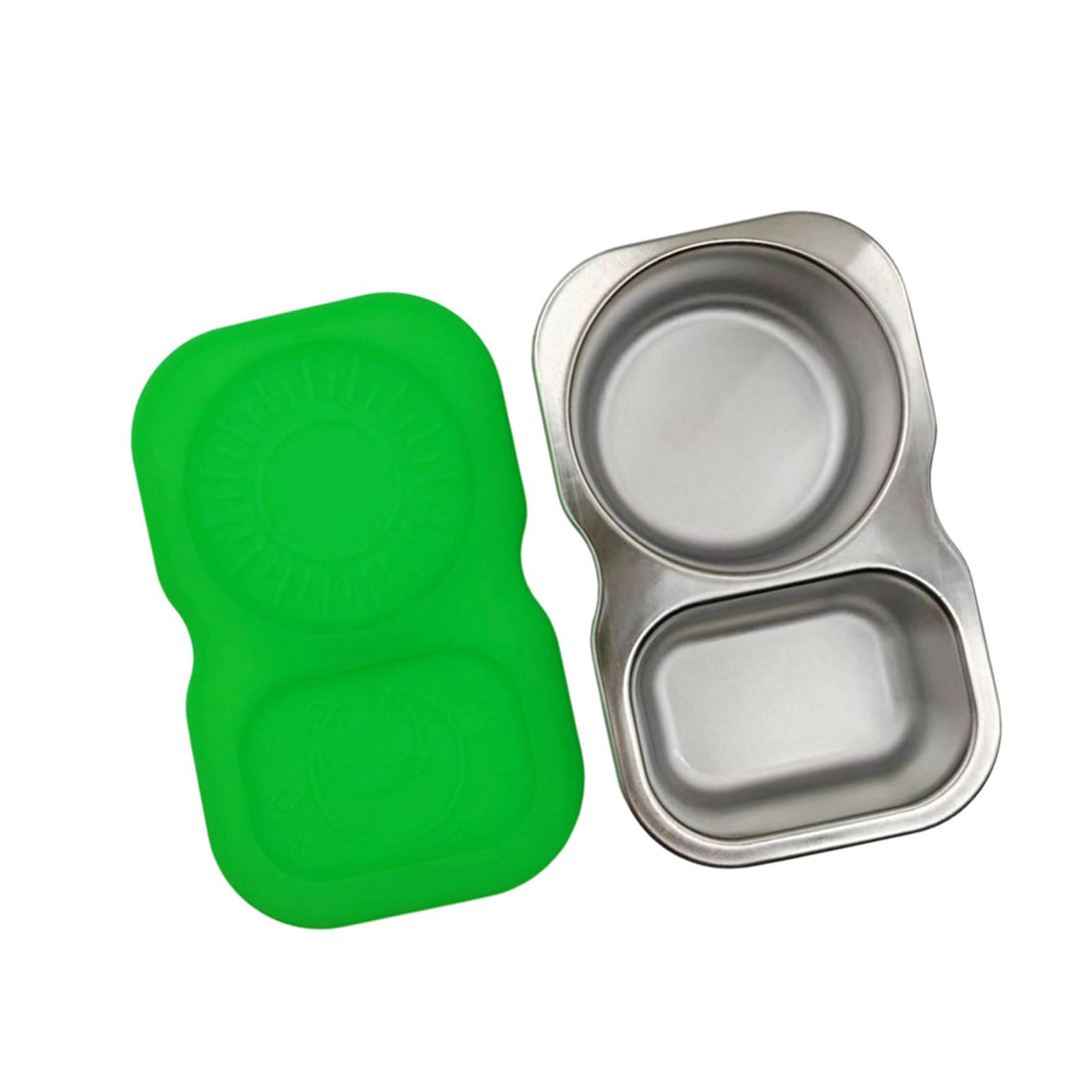 Ekoama Double Compartment Nonrust Steel Sauce Cup With Lid Offices Lunch Condiment Cup For Picnics Camping And Offices Lunches