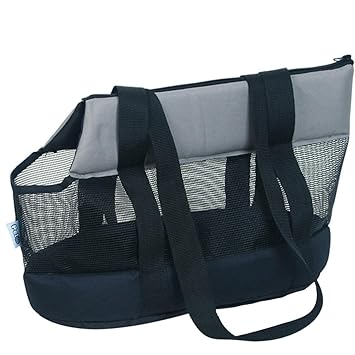 Ali Shipping Small Pet Cats Dogs Carrier Air Vents Mesh Shoulder Bag Carrying Bag Black S
