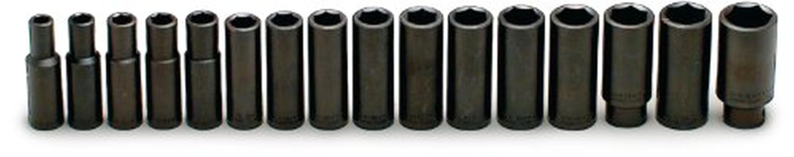 1/2 Drive 16 pc Set 6 Point Deep Impact Socket 10mm 27mm
