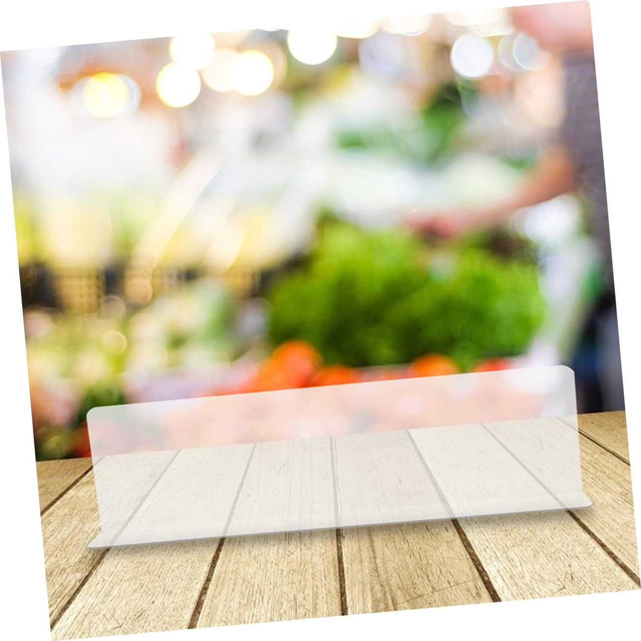 VICASKY 20Pcs PVC L-Shaped Shelf Dividers Plastic Organizers for Supermarket and Closet Storage Adjustable Separators for Clothing and Retail Display