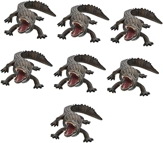CLISPEED 7 Peças Modelo De Crocodilo Simulado Brinquedos Educativos Para Crianças Animais Para Crianças Brinquedos De Mesa Brinquedo De Vida Selvagem Para Crianças Brinquedo De Crocodilo