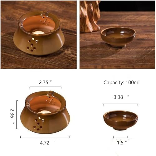 Miniatura 8 de Quemador de aceite esencial hecho a mano de gran capacidad, quemador de cera derretida, quemador de aroma de aromaterapia, difusor de aceite de