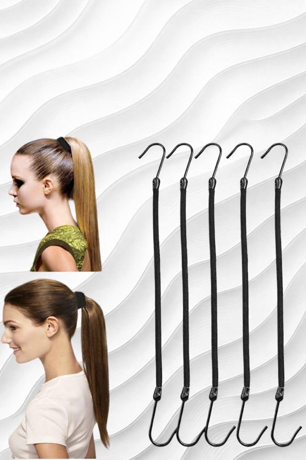 Transformacion At Kuyruğu Lastik Toka Kancalı Toka 10 Adet 717249 Siyah