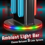 Fosmon 4 en 1 Chargeur de contrôleur magnétique double direction pour commutateur 2 | Compatible avec Nintendo Switch 2 Joy-Con. Station de recharge multi, 9 RGB Fonction de protection contre les surcharges légères et intelligentes, noir