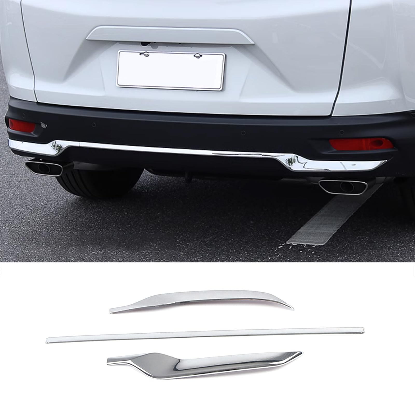 KELEIMAI Car Accessories Fit for Honda CRV CR-V/Hybrid 2021 2022 Exterior Rear Bumper Protector Guard Cover Trim (Chrome) ABS 3-pcs