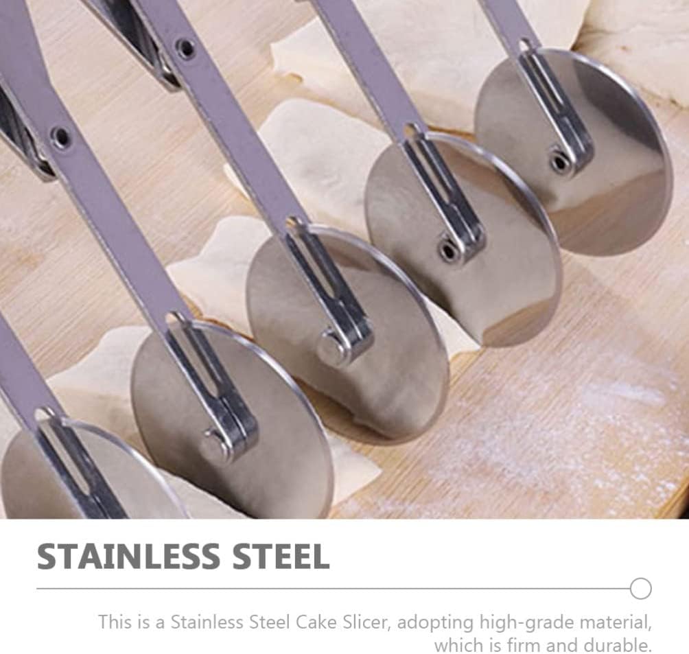 Pastry Wheel Cutter Stainless Steel Pizza Wheel Pizza Slicer Expandable Dough Cutter