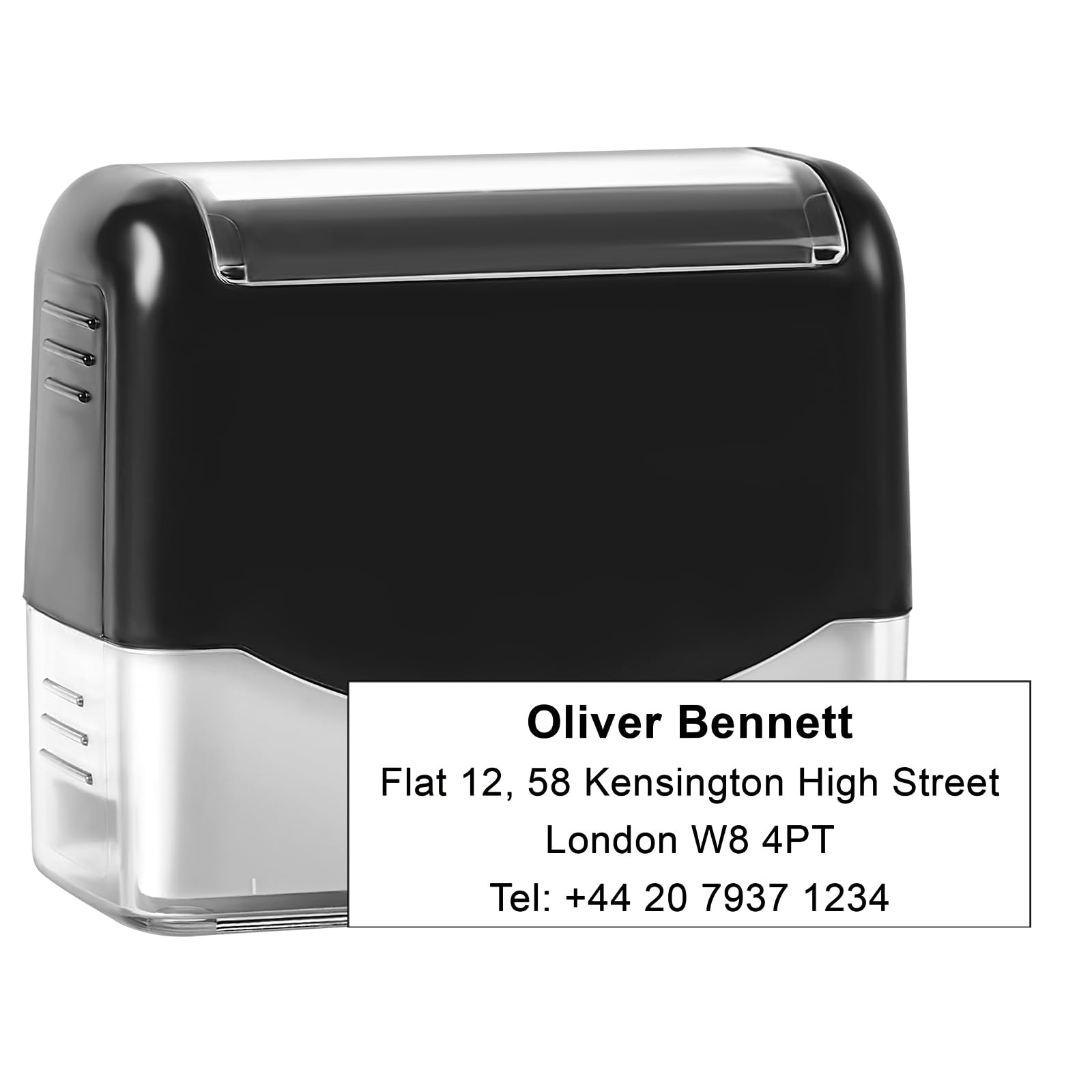 Medium Size Custom Self-Inking Stamp Customized Return Address Stamp - Up to 4 Lines of Text Choose from Many Fonts & Ink Colors
