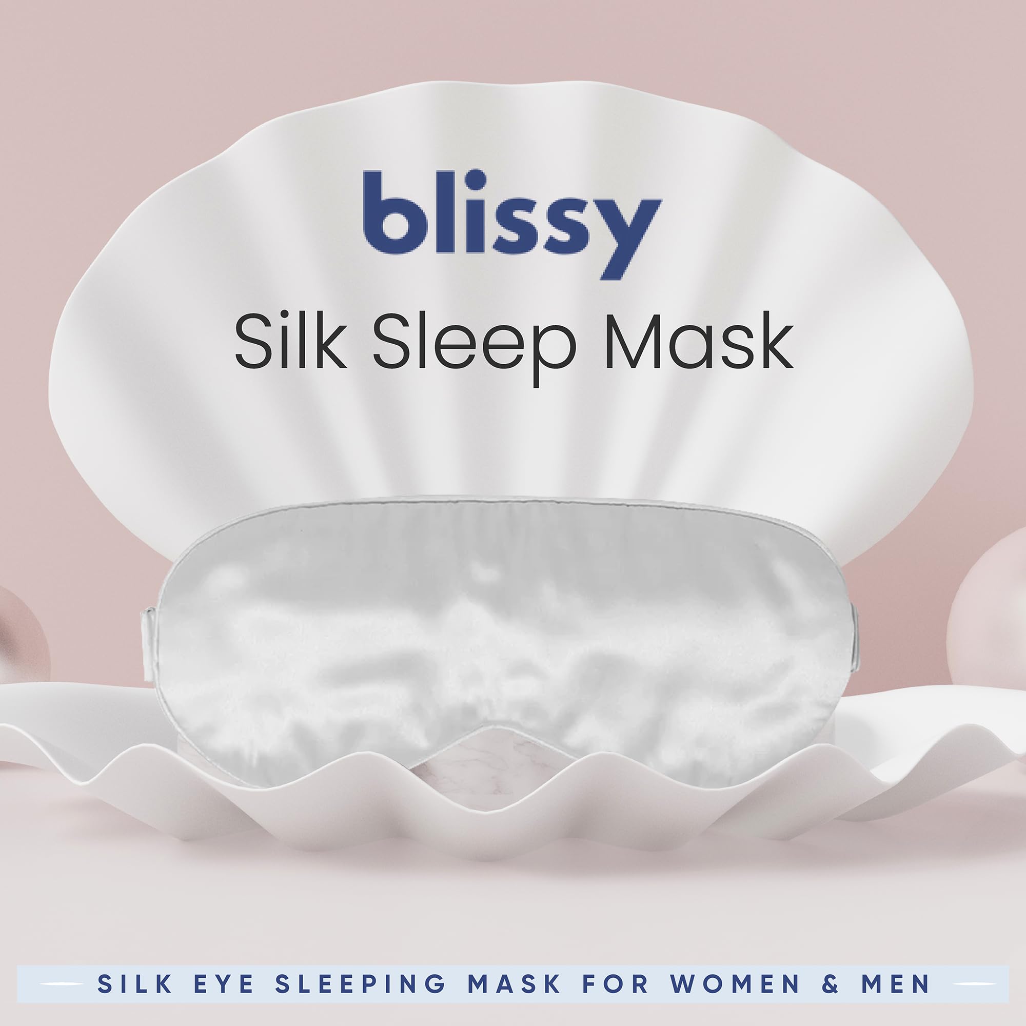 Blissy Antifaz de seda para dormir – Antifaz de seda para dormir para mujeres y hombres para un oscurecimiento total – 100 % seda de morera pura, fibras de 22 momme 6a – Máscara de dormir de seda con