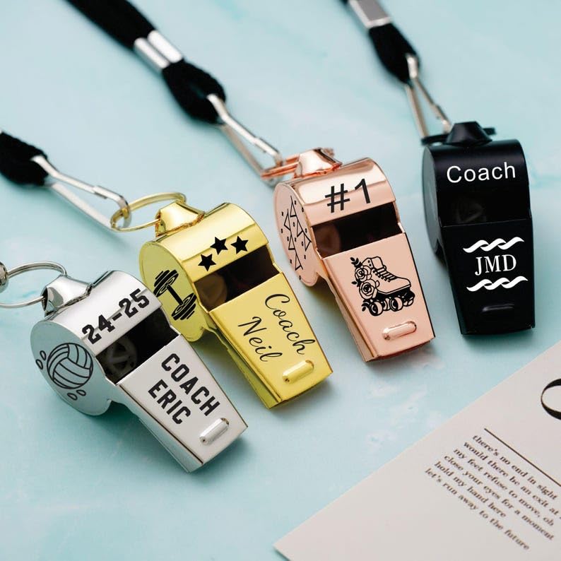 Silbato personalizado con collar para entrenador miniatura 6