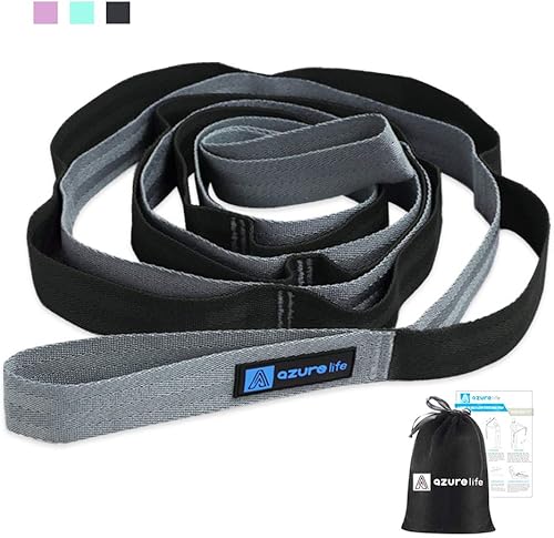 Miniatura 6 de Juego de bandas de resistencia planas (3 piezas en total) bandas de ejercicio y correa elástica de algodón duradero de alta calidad con bucles