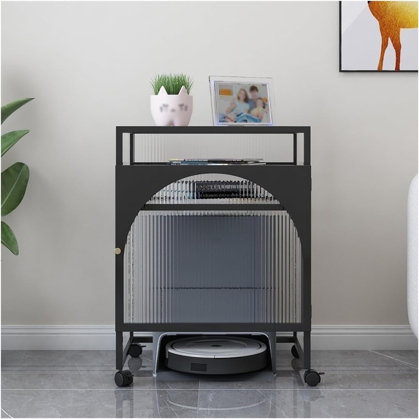 Living Room Sweeping Organizer Stone Household Cabinet Storage Robot Shelf Pantry TV Sideboard