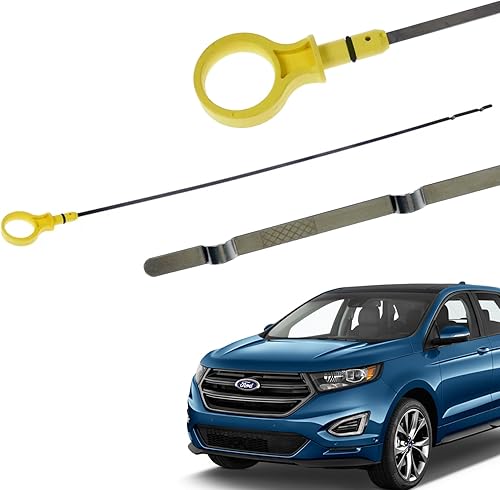 Varilla de nivel de aceite de motor compatible con Ford Lincoln Edge Taurus Flex MKS MKT MKZ de repuesto de nivel de acero inoxidable 917-369