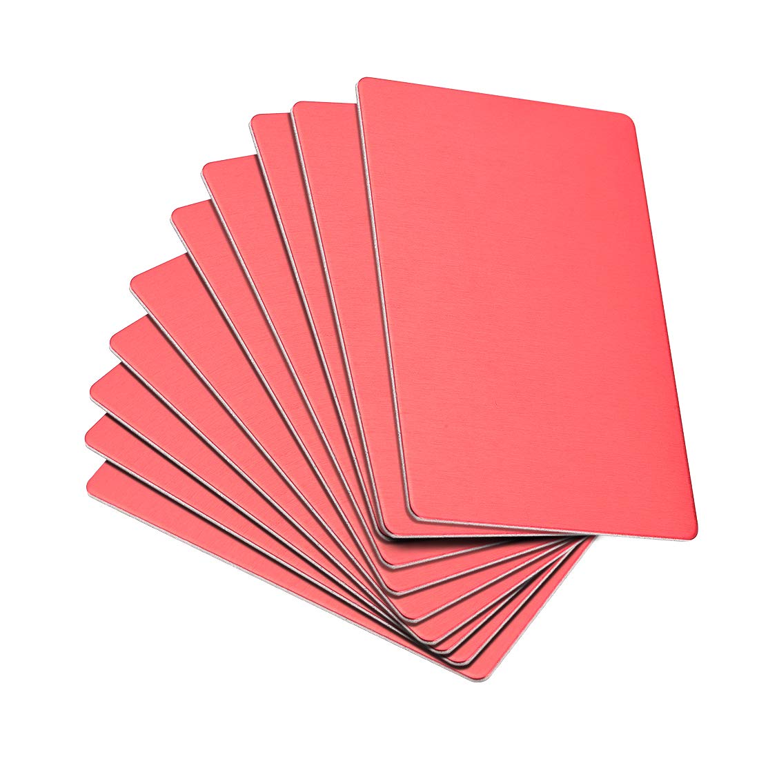 Carte vierge en métal rouge en aluminium de qualité supérieure pour marquage de précision