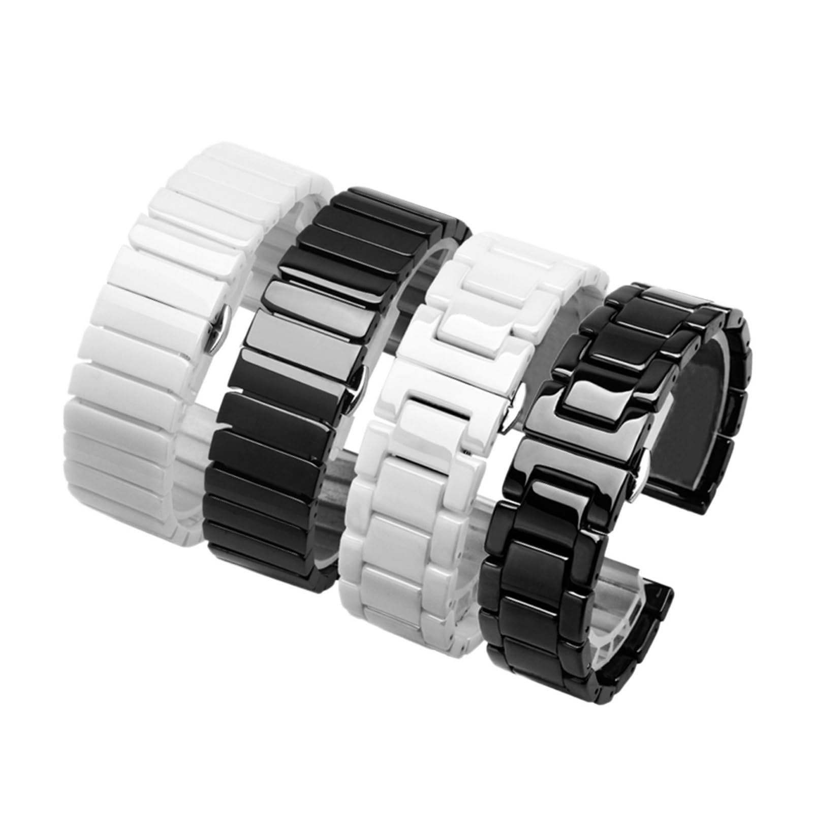 NASUNJIA Cinturino In Ceramica 14 15 16 17 18 19 20 21 22mm Cinturino For Orologio Bianco Nero Compatibile Con Bracciale Da Uomo E Da Donna
