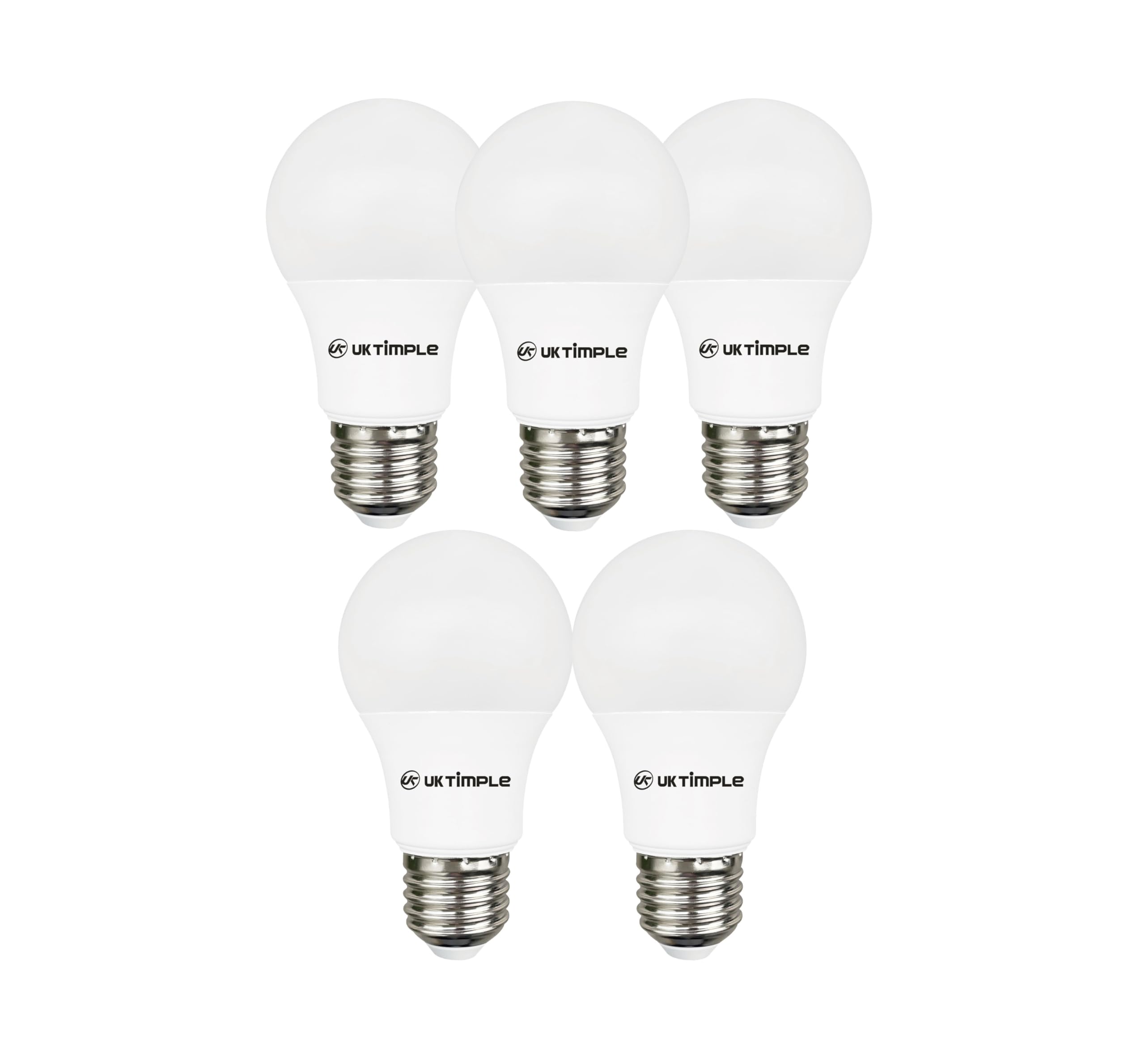 Uk Timple E27 LED Light Bulb 7W = 70W Equivalent, 760 Lumens, Cool White 4000K, Energy Saving LED Lamp, Edison Screw E27 Base, Non-Dimmable, 220-240V