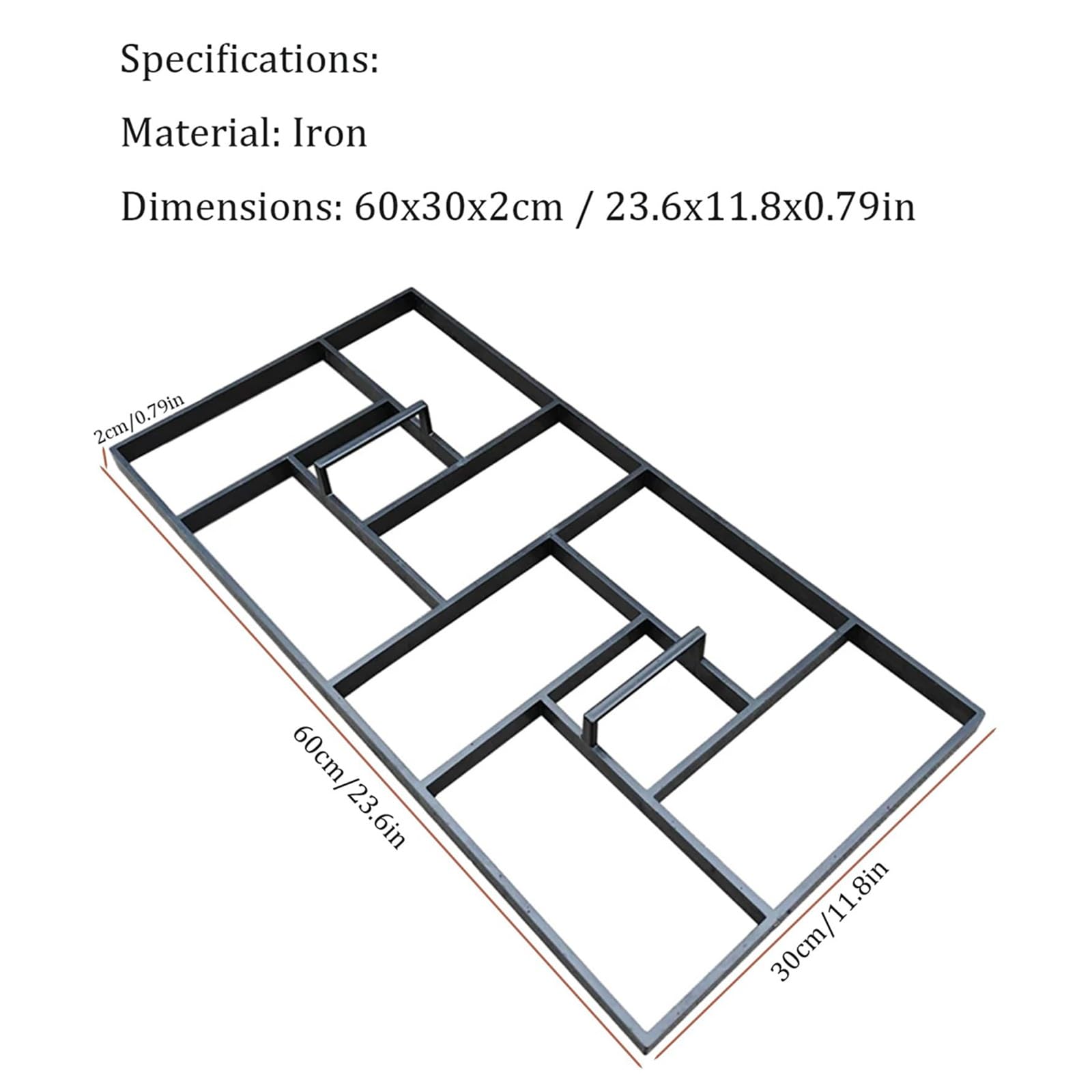 Forma do tworzenia ścieżek betonowych, kwadratowa forma do kostki brukowej na podjazd, materiał plastikowo-stalowy, narzędzie do układania kostki brukowej DIY, wielokrotnego użytku plastikowa forma