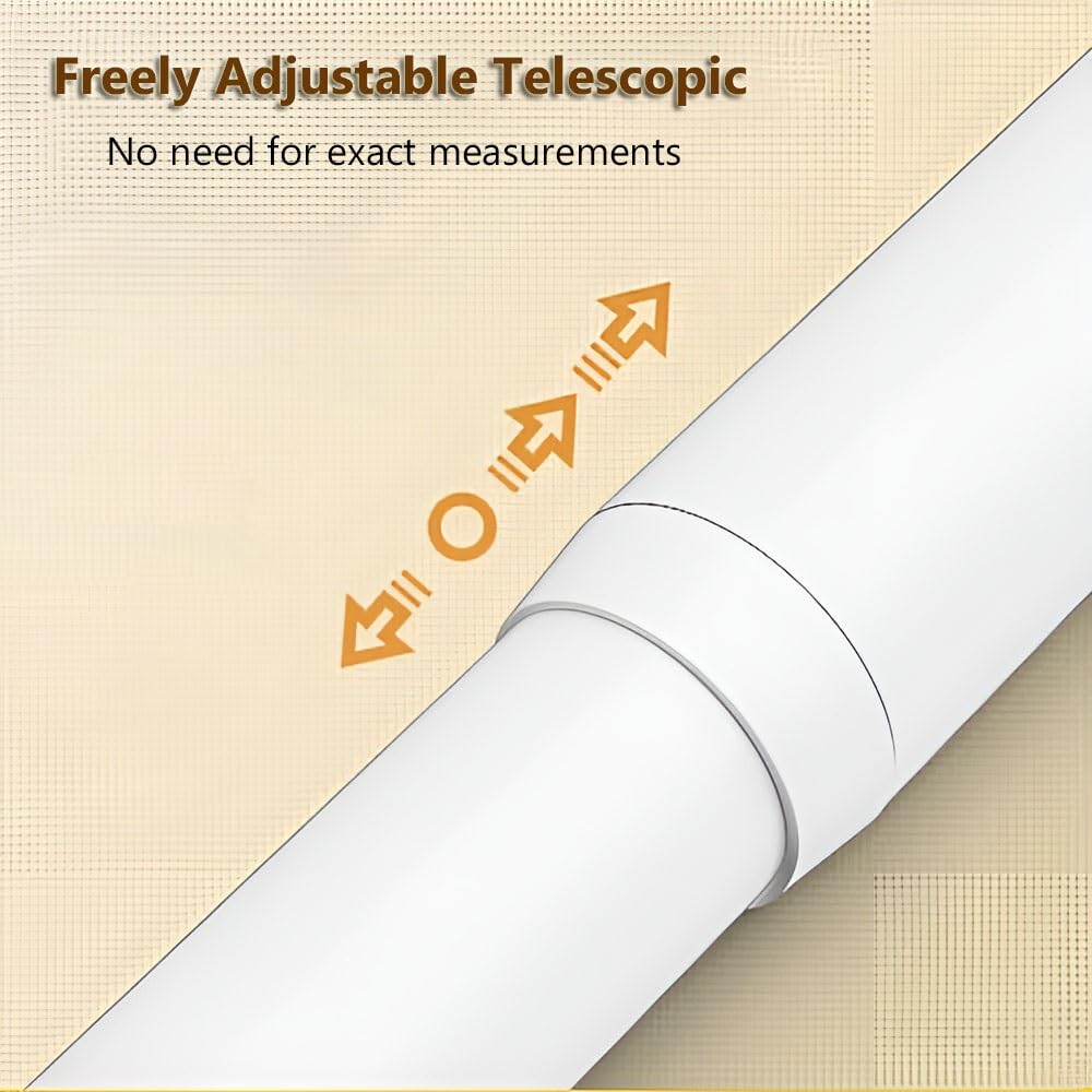 Bastoni Per Tende Retrattile, Asta Per Doccia Senza Foratura, Aste Telescopica Per Tende Per Bagno, Finestre, Cucina(Black,370-490cm)