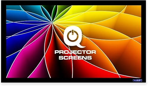 QualGear Pantalla de proyector de marco fijo de 110 pulgadas, 16 9 plata reflectante alta 3D en ganancia de 2.5 (Qg-PS-Ff6-169-110-S), alta ganancia