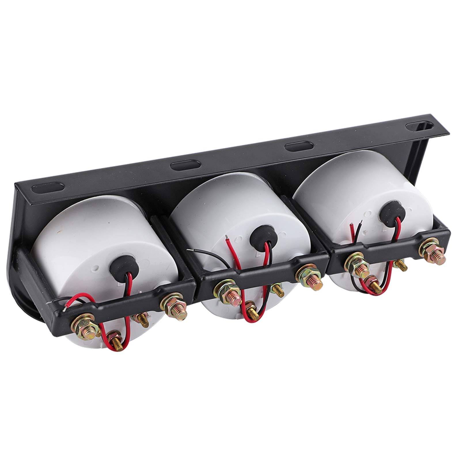 Voltmetro Universale 3 in 1 per Auto, Voltmetro Ad Alta sensibilità, Kit Manometro Temperatura Acqua, per Conducenti di Auto 12V, Metallo Nero, Dimensioni 52 Mm/2 Pollici