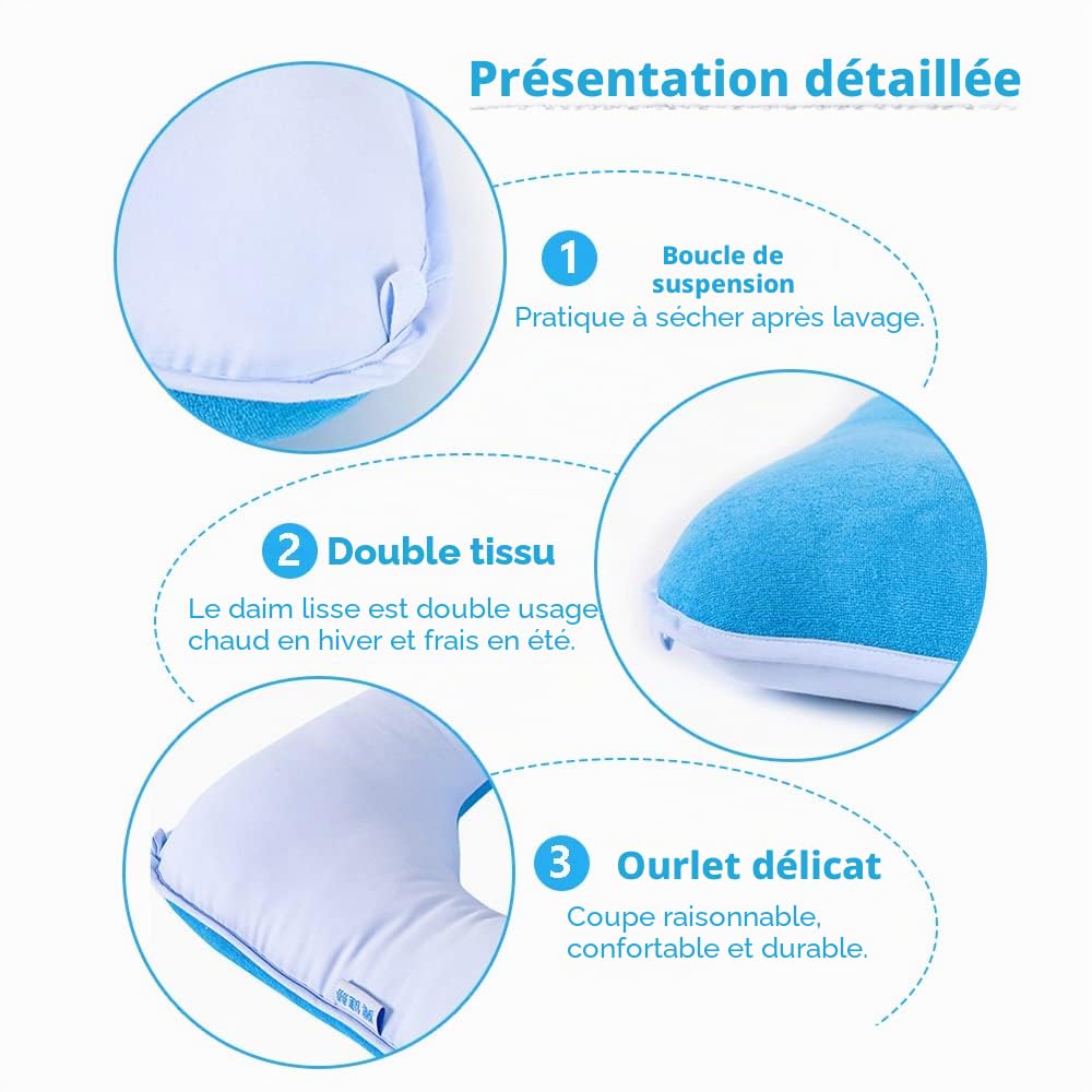 MESINURS Coussin Anti-escarres en Forme de Donut pour lit, Personnes âgées, handicapées, Enceintes (43,2 x 43,2 cm, carré)