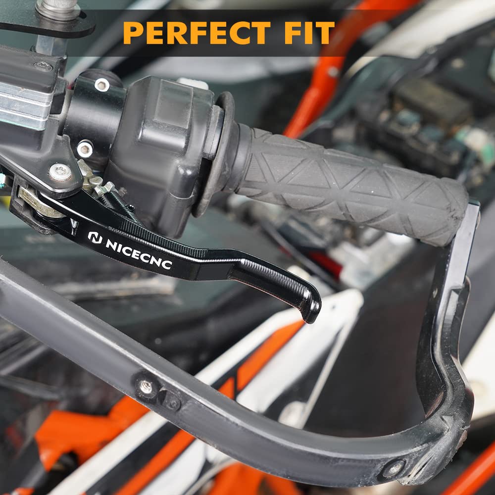 NICECNC Leva della frizione Shorty in alluminio Maniglia della frizione compatibile con 690 Enduro R/SMC R 2014-2023, compatibile con Husqvarna 701 Super Moto ed Enduro 2016-2023, accessori 700 SM/ES,