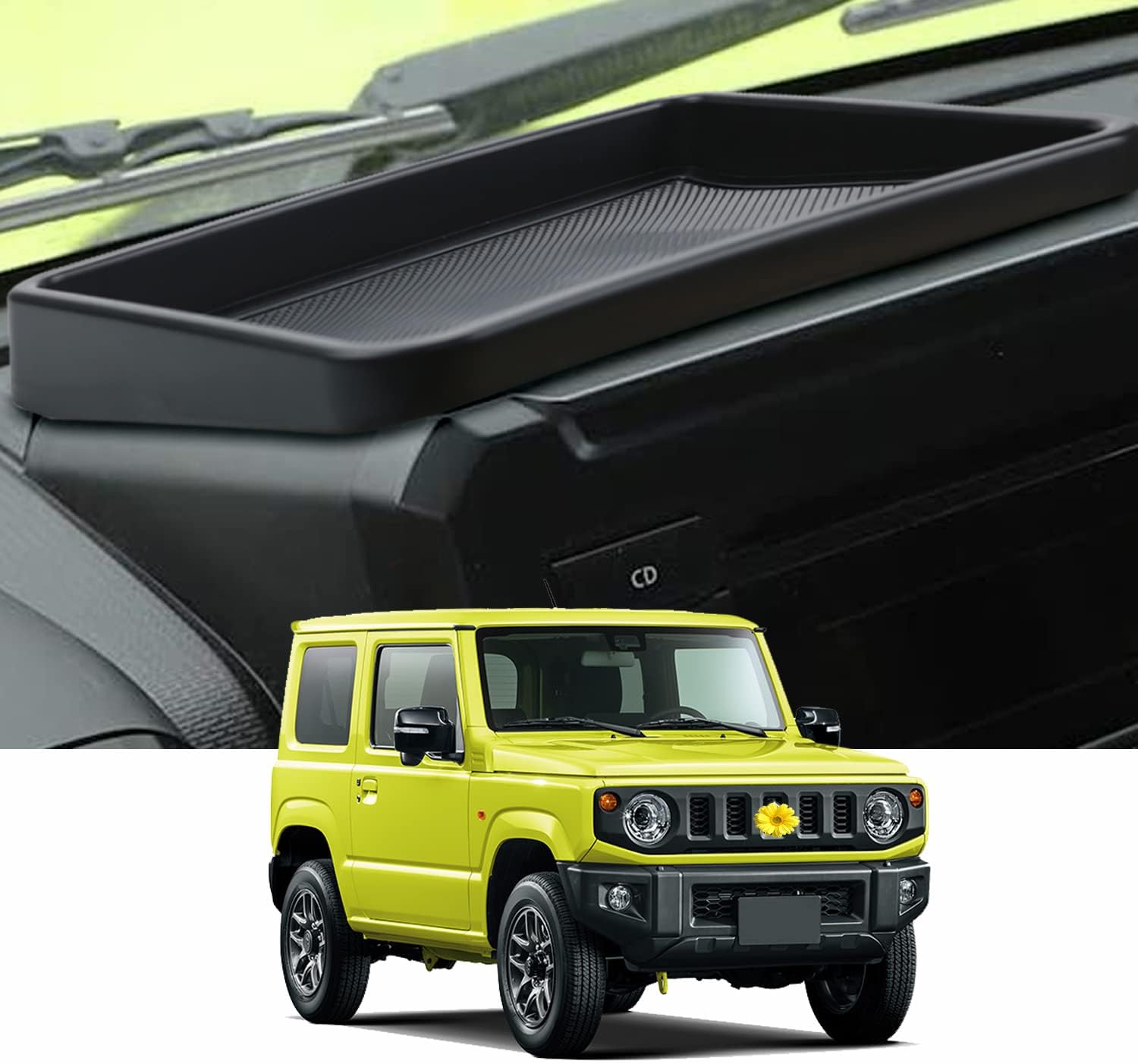 CDEFG Compatible with Suzuki Jimny 2018-2021 2022 2023 Centre Console Instrument Board Storage Box with Rubber Mat Car Interior Organiser Accessories