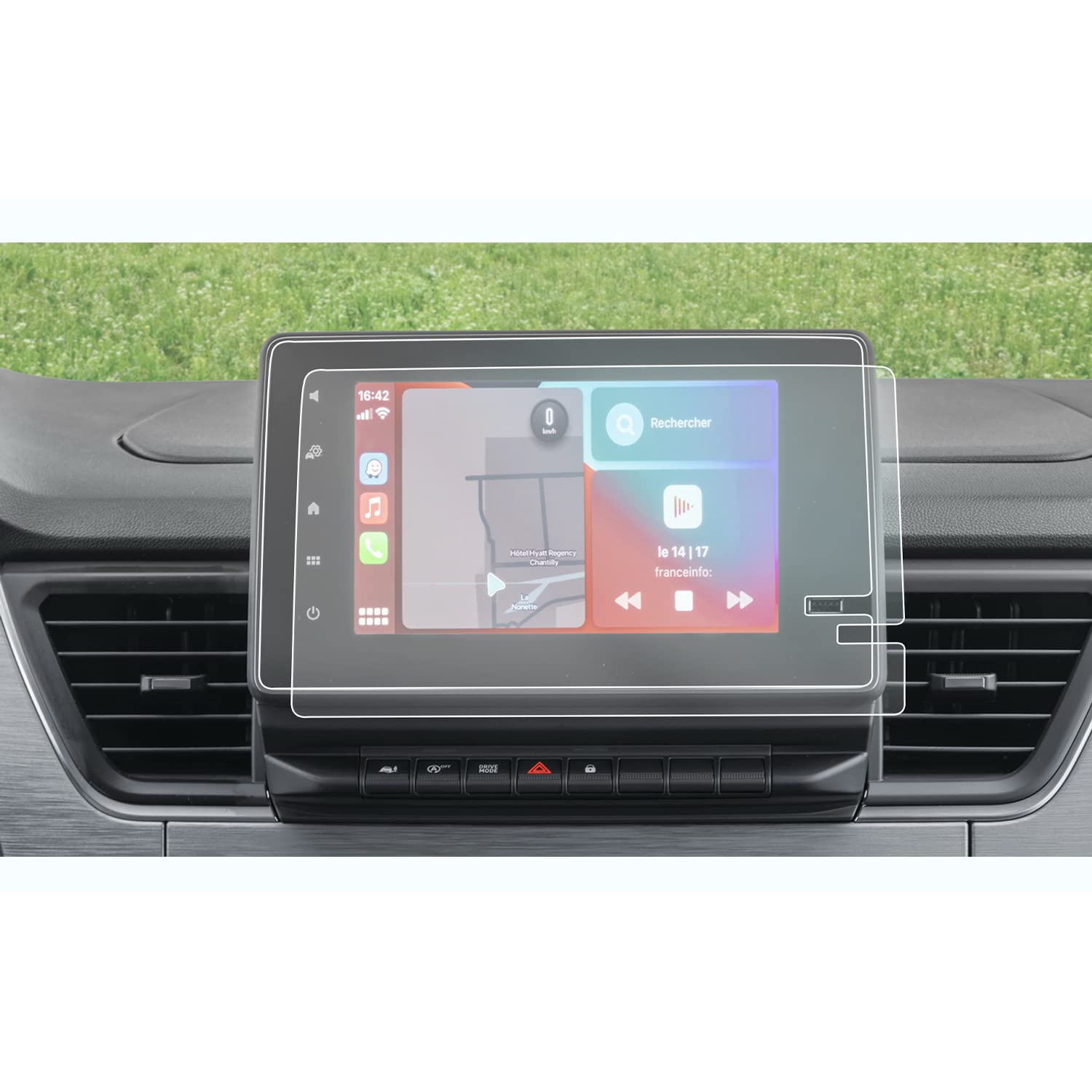 CDEFG [Pack of 2] Navigation Protective Film 4H Scratch-Resistant Compatible with Renault Trafic 2021 2022 8 Inch GPS Transparent Screen Protector Car Sat Nav Film Accessories