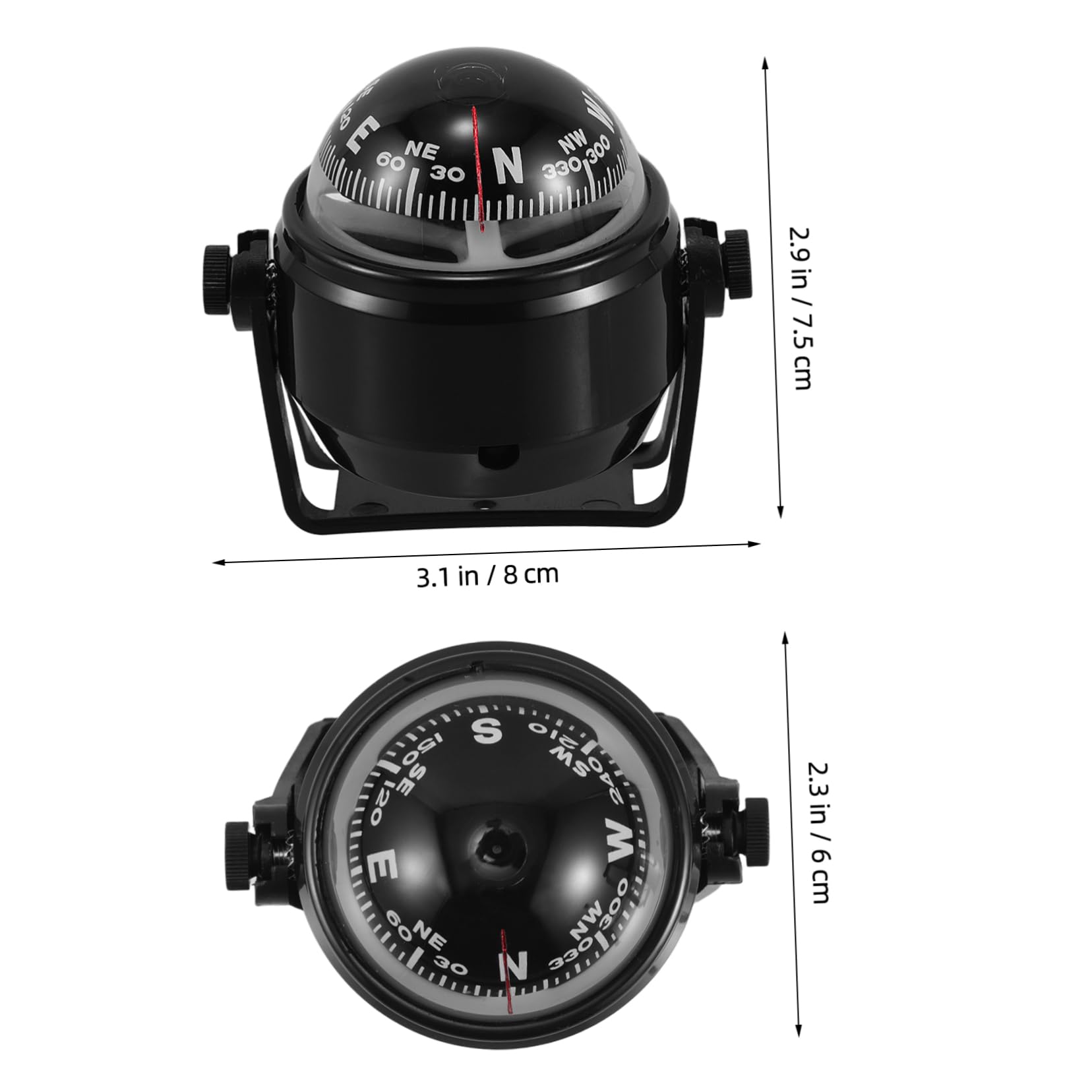GRIRIW Automobile Compasses Auto Interior Compass Car Compass for Vehicle Dash Mount That Actually Works Land Navigation Kit Boats Sturdy Abs Material