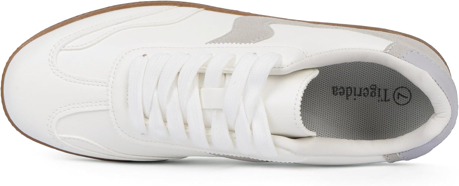 Sneakers for Women Business Casual Tennis Shoes Comfortable Lace up Slip on Women's Fashion Sneakers - Image 8